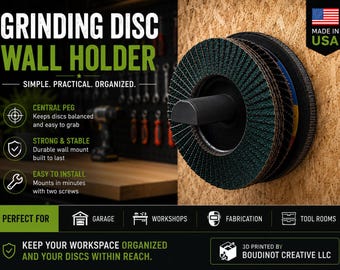 Soporte de pared para discos de amoladora angular – Organizador de discos y soporte de almacenamiento para taller