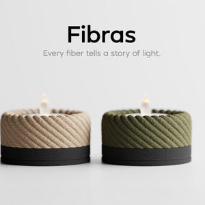 Fibras Rope Tealight Holder | Modern 3D Printed Candle Decor