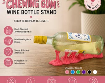 Soporte para botella de vino con forma de chicle – Divertido soporte para vino