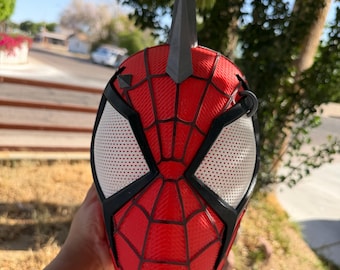 Exhibidor de máscara Spider Punk / Coleccionable de cómics con pinchos impreso en 3D / Decoración para sala de gamers