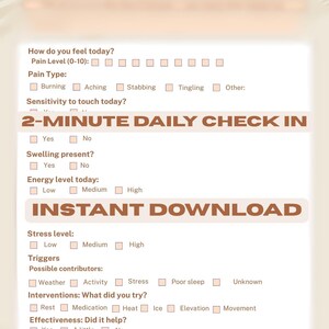 CRPS Tracker Bundle | Daily, Trigger, Flare Log Kit (PDF Download)