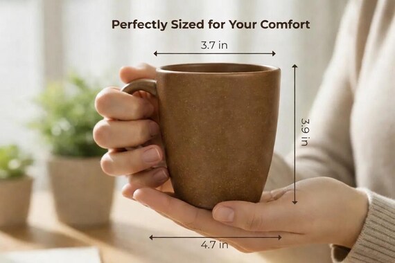 Unbreakable Coffee Mug, Eco Rice Husk Fiber, Dishwasher & Microwave Safe, Plastic-Free Sustainable Drinkware, Eco Friendly Gift