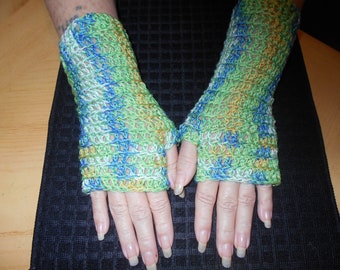 Spring WoW Crochet THREAD Fingerless Half Gloves