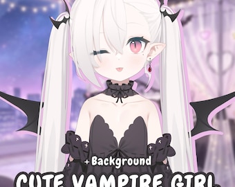 Modelo Live2D Chica Vampiro Linda | Modelo Vtube / Transmisión en Twitch / Transmisión en YouTube / Vtuber Prefabricada / TOTALMENTE RIGGED / Vtuber Studio / Lista para usar