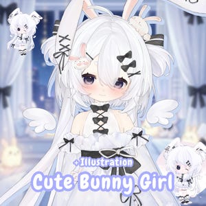 Live2D Model Cute Bunny Girl l Vtube Model | Twitch Stream/Youtube Stream/Premade Vtuber/FULLY RIGGED/Vtuber Studio/Ready to use