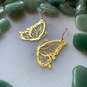 METAMORPHOSIS golden butterfly lightweight earrings image 5