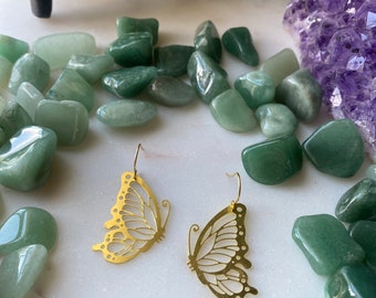 METAMORPHOSIS golden butterfly lightweight earrings