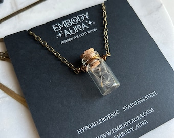 BOTTLED WISHES Dandelion Seed Necklace