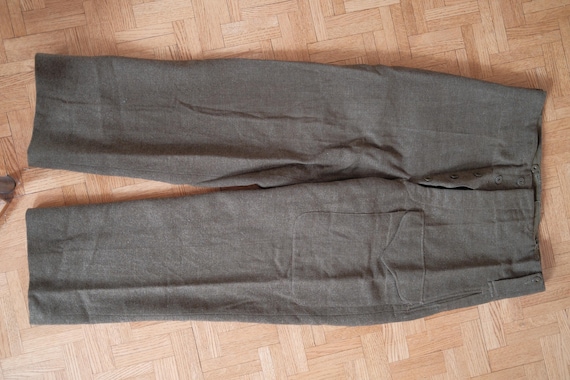 Vintage 1951 Canadian Army Battle Dress Trousers – S. Rubin Ltd. – Size 5 View 2