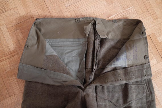 Vintage 1951 Canadian Army Battle Dress Trousers – S. Rubin Ltd. – Size 5 View 5