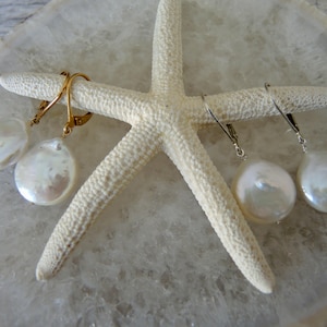 Big Keshi Pearl Earrings: 14K Gold Filled Leverback, One-of-a-Kind
