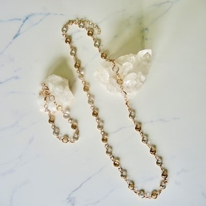 Swarovski Kristall Schmuck Set: Gold Vermeil Armband & Kette