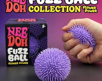 NeeDoh Fuzz Ball Flower Power Squishy Toy | Sensory Fidget Stress Ball, Anxiety Relief
