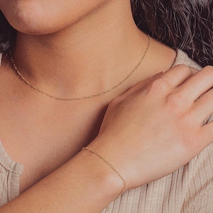 Sadie Chain Bracelet | Gold or Silver | Dainty & Delicate Minimalist Stacking Bracelet | Basic Gold Chain Simple Layering Thin Bracelet