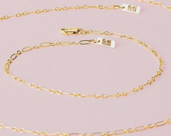 Sadie Chain Bracelet | Gold or Silver | Dainty & Delicate Minimalist Stacking Bracelet | Basic Gold Chain Simple Layering Thin Bracelet