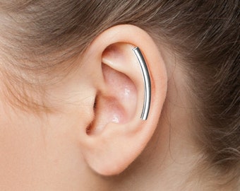 Anlsen 4 Pairs Ear Crawler Cuff Earrings for Women CZ Crystal Arrow Olive Leaf Stud Ear Climber Earring Jackets