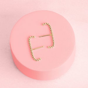 Dot Suspender Earrings | Gold, Rose Gold, Silver | Cuff Stud Earrings | Beaded Bead Dotted Suspension Earrings | Minimalist Everyday Huggie