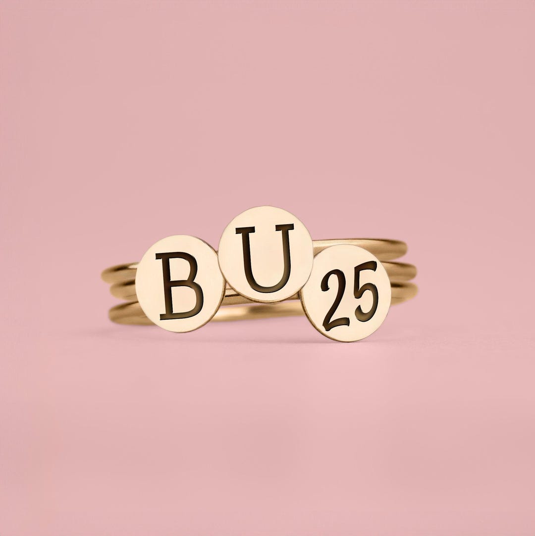 Graduation Class Ring Set | Stackable High School or College Stacking ...