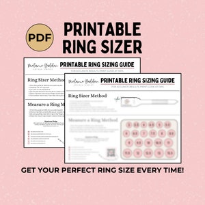 Digital Download Printable Ring Sizer Adjustable USA Finger Size Tool Whole & Half Sizes Find Your Accurate Ring Size Easy to Use image 9