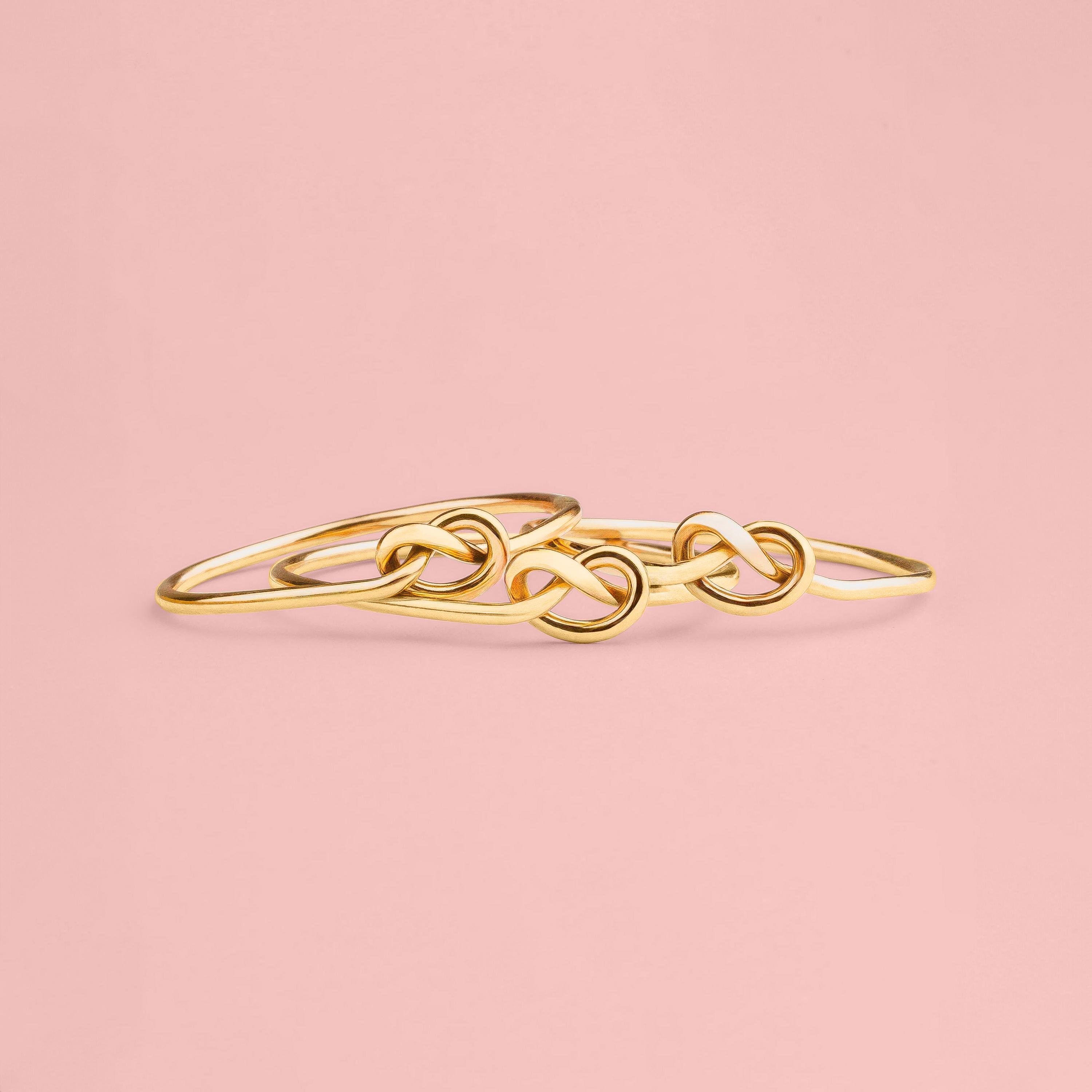 Love Knot Ring | Silver, Gold, Rose Gold | Knotted Promise Friendship Love Jewelry | Gift for Her, Mom, Mother, Wife, Best Friend