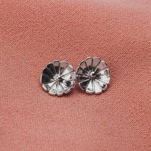 Wildflower Stud Earrings Big Sterling Silver Bohemian Boho Style Floral Daisy Post Earrings For Women And Girls image 9