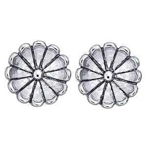 Wildflower Stud Earrings Big Sterling Silver Bohemian Boho Style Floral Daisy Post Earrings For Women And Girls image 5