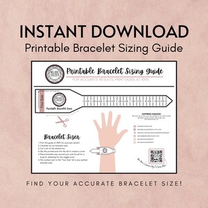 Digital Download Printable Bracelet Sizer Adjustable USA Etsy