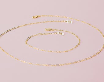 Sadie Chain Bracelet | Gold or Silver | Dainty & Delicate Minimalist Stacking Bracelet | Basic Gold Chain Simple Layering Thin Bracelet