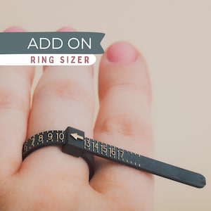 Add On | Reusable Ring Sizer | Adjustable USA Finger Size Tool | Whole & Half Sizes | Find Your Accurate Ring Size | Easy to Use Measurer