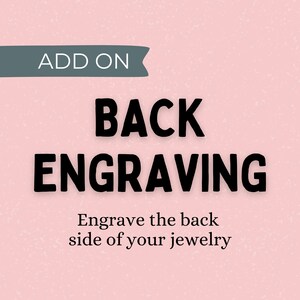 Add On | Backside Engraving | Add Additional Back Engraving To My Personalized And Custom Necklaces | For Engraved Designs Only