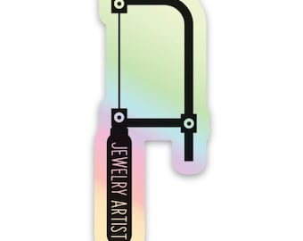 Autocollant d’artiste de bijoux | Autocollant de décalcomanie de scie de bijoutier holographique coloré