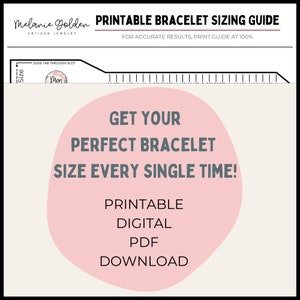 Digital Download | Printable Bracelet Sizer | Adjustable USA Wrist Size ...