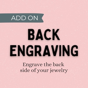 Add On | Backside Engraving | Add Additional Back Engraving To My Personalized And Custom Necklaces | For Engraved Designs Only