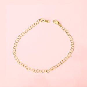 Celine Kettenarmband | Gold Silber oder Rose | Zierliches & zartes Minimalist Layering Armband | Einfaches tägliches Goldkettengeschenk für sie