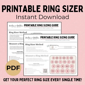 Digital Download Printable Ring Sizer Adjustable USA Finger Size Tool Whole & Half Sizes Find Your Accurate Ring Size Easy to Use image 7