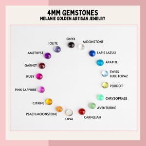 Anello con pietre preziose piccole impilate / Anello con pietra colorata impilabile in argento sterling, sottile e delicato anello impilabile, regalo di compleanno per lei immagine 5