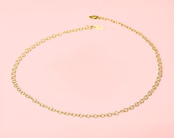 Celine Chain Necklace | Gold Silver or Rose | Dainty & Delicate Minimalist Necklace | Basic Everyday Gold Chain Simple Layering Gift for Her