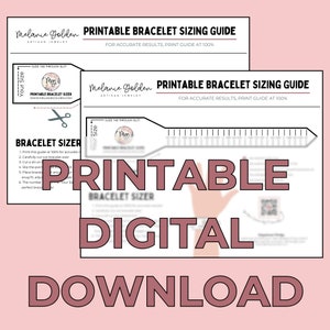 Digital Download Printable Bracelet Sizer Adjustable USA Wrist Size Tool Find Your Accurate Bracelet Length Easy to Use Measurer image 5