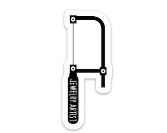 Autocollant d’artiste de bijoux | Autocollant noir et blanc pour scie de bijoutier