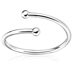Anillo de derivación / Banda envolvente ajustable con cuentas de puntos superpuestos en plata esterlina, joyería minimalista para uso diario, ideal para pulgar, nudillo y dedo del pie