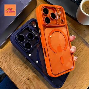 MagSafe Matte Translucent iPhone Case with Stand, Shockproof Armor Cover for iPhone 17 16 15 14 13 12 Pro Max Slim Case