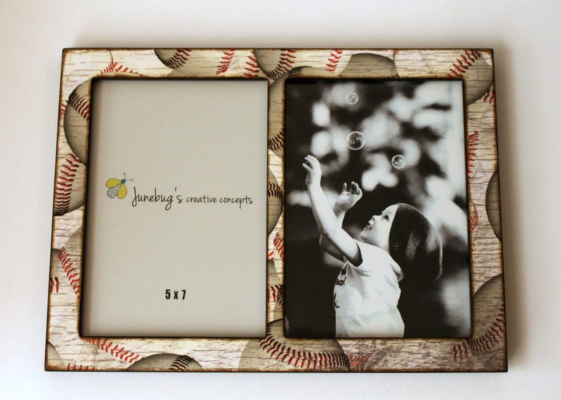 Double Or Triple 4x6 5x7 Picture Frame Baseball Image 0