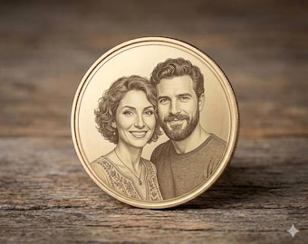 Personalized Custom Brass Challenge Coin | Laser Engraved Flip Coin