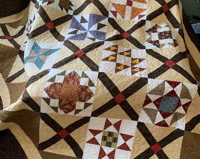 Queen Size Amish Made Handmade the Spring Star Quilt With Etsy