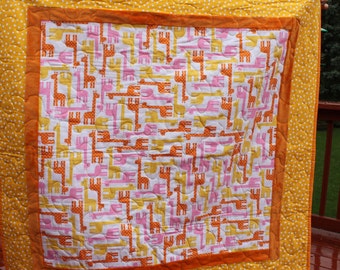 Jungle Giraffe - Handmade Baby Quilt