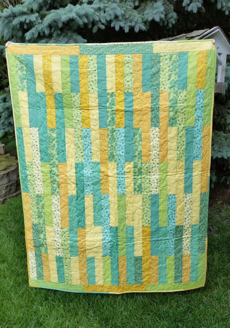 Lap Quilt lemon Bars Handmade Quilt Lemon and Lime Etsy