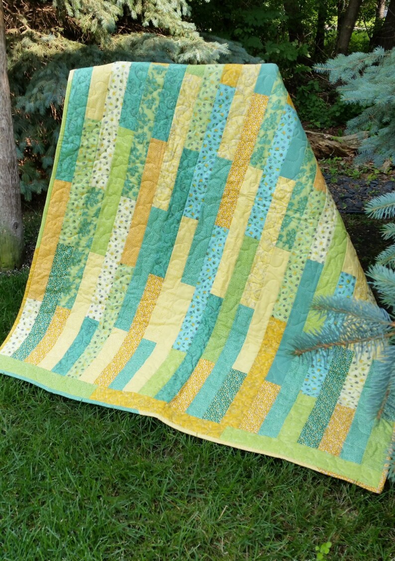 Lap Quilt lemon Bars Handmade Quilt Lemon and Lime Etsy