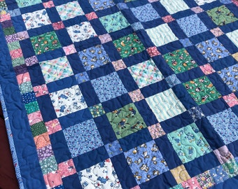 Hopscotch-1930s reproduction fabric- Kids/baby quilt