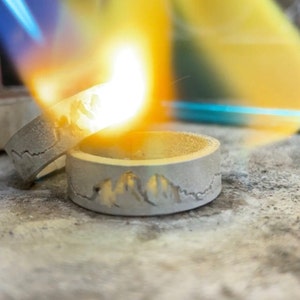 All custom mountain rings are handcrafted with eco materials from Seattle WA