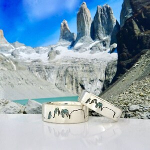 Mount Fitz Roy topring Fitz Roy Cerro Torre-ring Patagonië bergring Torre-bergring O Circuitring Bergring afbeelding 2